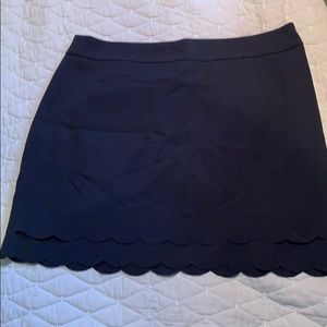 Ann Taylor Loft Black scalloped shirt